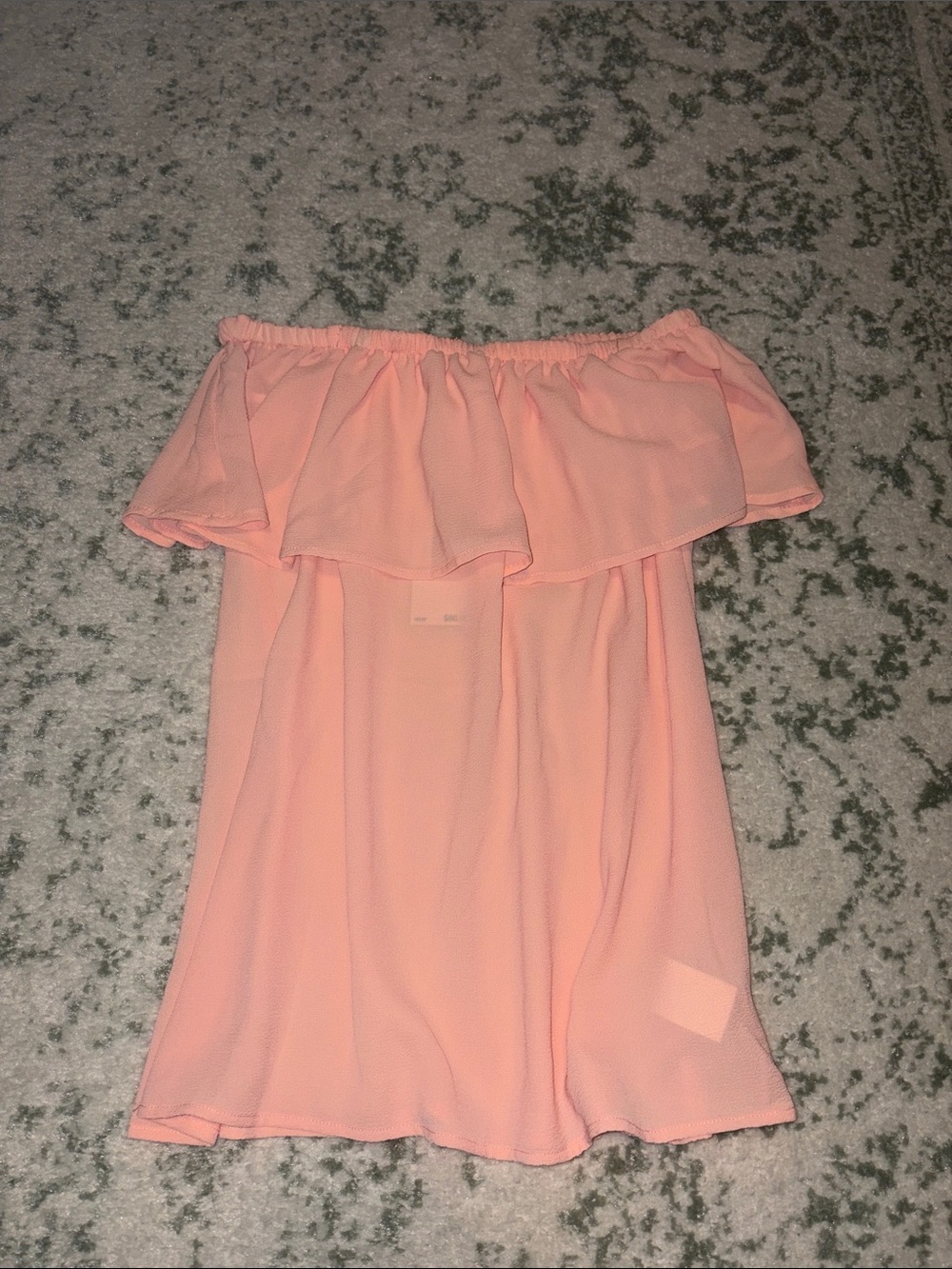 Michael Kors Dusty Coral Off-Shoulder Ruffle Top